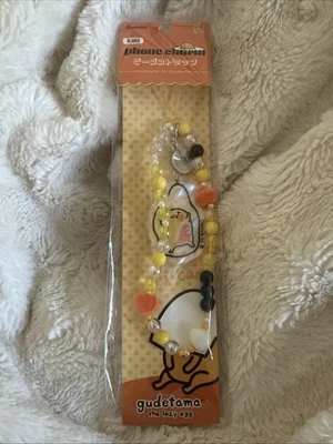 Gufetama The lazy Egg Beaded Charm Wrist Strap – Phone Keychain Accessories - Image 1 of 4