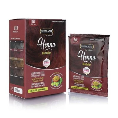 Henna roja para el cabello Hemani 60 g: tinte natural para el cabello, sin amoníaco Foto 1 de 4