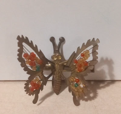 Vintage Spring Loaded Butterfly 🦋 Hair Clip - Image 1 of 2