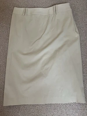 Falda de algodón tostado Tahari talla 4 nueva sin etiquetas Foto 1 de 4