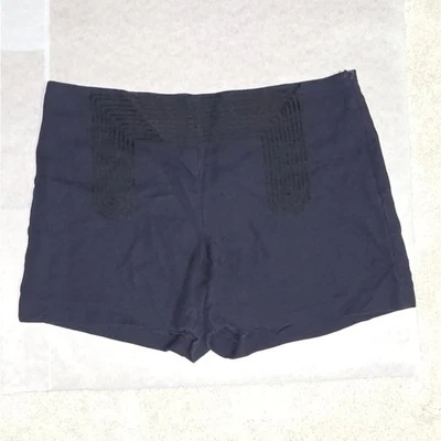 ANN TAYLOR High Waist side zip Navy Shorts women’s sz 10 Foto 1 de 4