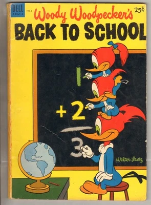 Woody Woodpecker's Back To School #2 (GD/VG) (1953, Dell) Glossy! - Image 1 of 2
