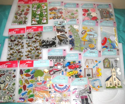 LOTE 20 PEGATINAS STICKO BOUTIQUE JOLEES DEPORTES NAVIDAD MÚSICA FLORES PATIO DE RECREO Foto 1 de 4