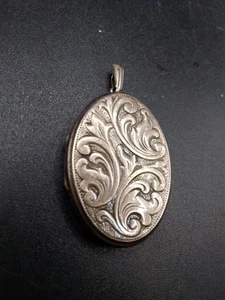 vintage georg jensen silver Locket Pendant Faded Mark Double Photo Large - Picture 1 of 9