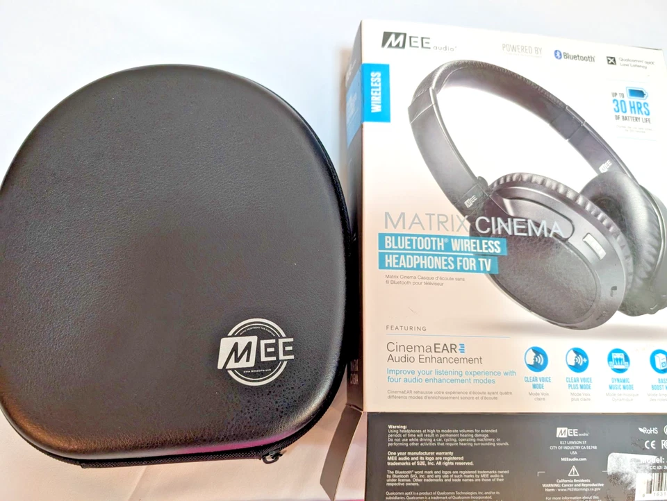 MEE Audio Matrix Cinema Low Latency Bluetooth Headphones BT Transmitter msrp 100 - Image 1 of 4
