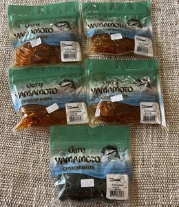 New 5 PACKS (10 EA) GARY YAMAMOTO D/T H-GRUB 5" - Picture 1 of 1