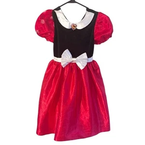 Disney Minnie Mouse Costume Dress Sz 7/8 w/Mouse Ears Headband Halloween Costume - Picture 1 of 13