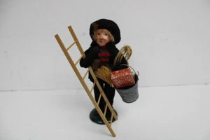 Byers Choice Retired 1991 Chimney Sweep Boy with Ladder and Bucket of Gifts - Bild 1 von 9