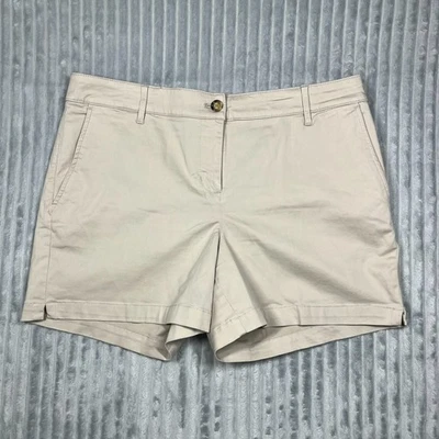 Tommy Bahama Flat Front Boracay Bermuda Shorts Women's 12 Khaki Preppy Beach - Image 1 of 4