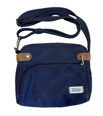 Travelon Anti-Theft Heritage Small Crossbody Bag Cotton Thick Fabric Indigo A62 - Image 1 of 4