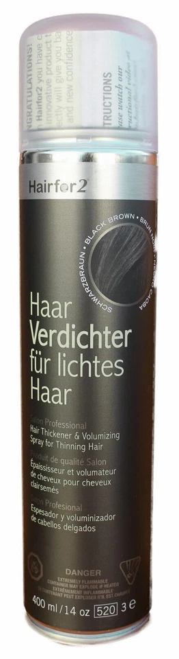 Hairfor2 - Haarauffüller Haarverdichter Haarausfall schwarzbraun 400ml - Bild 1 von 1
