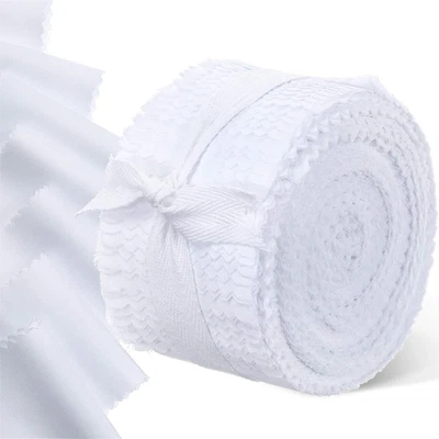 Rollo de 40 tiras de tela de gelatina para acolchado blanco negro algodón colección Fabri Foto 1 de 4