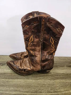 Botas vaqueras Durango Crush para mujer 8,5 M cuero marrón bordado Foto 1 de 4