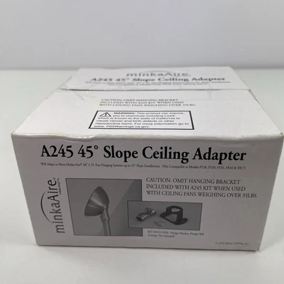 Adaptador de teto Minka Aire A245 45 graus inclinado níquel escovado - Imagem 1 de 3