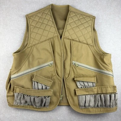 Vintage Gamehide Vest Mens M Tan Shooting Hunting Utility Ammo Pockets Canvas. - Image 1 of 4