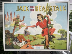 Gender Bending Jack and the Beanstalk Poster Stone Lithograph 1930's vintage - Picture 1 of 3