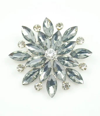 Broche Estrás Gris Diseño Starburst Cristal Pin Broches Joyería Regalo Foto 1 de 4