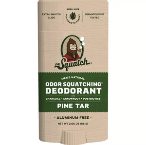 Dr. Squatch Pine Tar Men's Natural Deodorant 2.65 oz. Aluminum Free - Picture 1 of 1