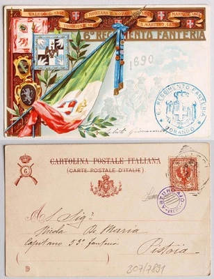ITALY 1910s nice 6. Reggimento Fanteria Military War Propaganda Picture PPC Card - Image 1 of 4