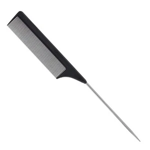 1 Pack Professional Stainless Steel Rat Tail Comb with Metal Pick, Heat Resis... - Picture 1 of 9