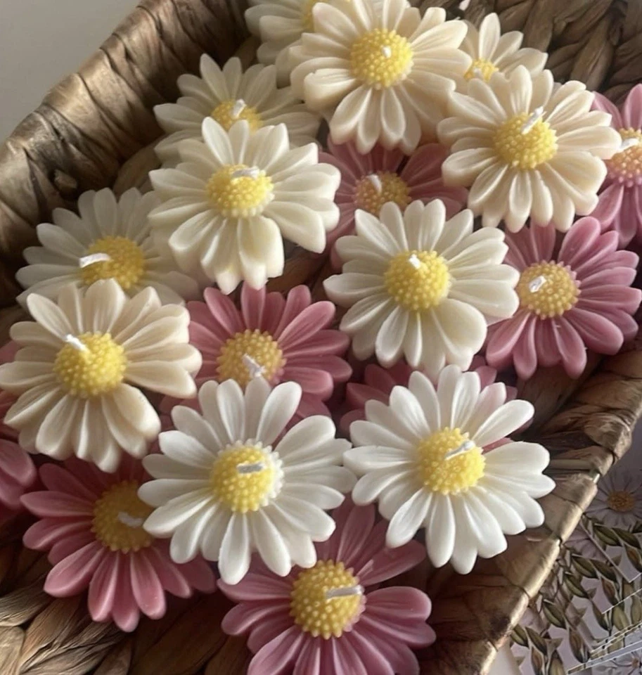 Pack de 6 Velas Flotantes Margarita - Tealights Flores Hechas a Mano para Decoración, Bodas Foto 1 de 4