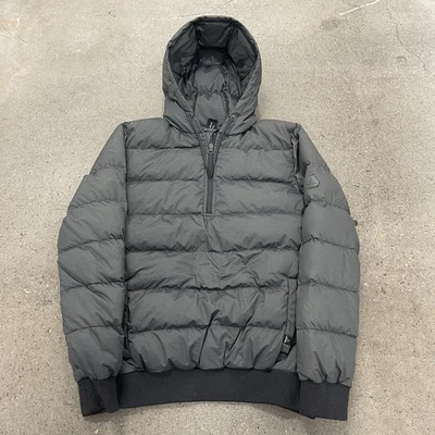 Prana Jacket Mens Medium Charcoal Hooded Down Puffer - Image 1 of 4