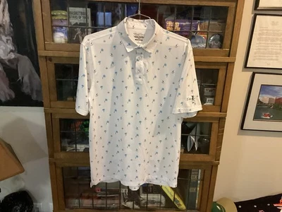 Polo de golf LGCC 1899 CC LaGrange, IL blanco con tema de isla recto talla L - Genial Foto 1 de 4