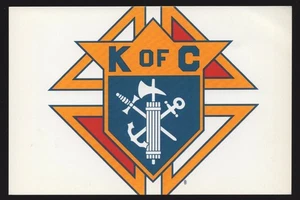 Postcard - Knights of Columbus Symbol Badge Patch  - Picture 1 of 2