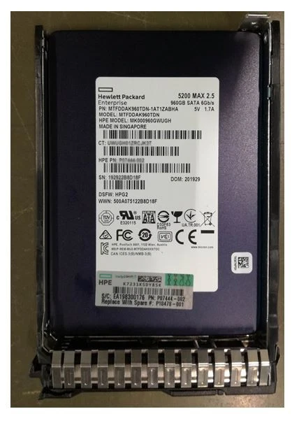 New - P18478-001 - HPE 960GB SATA MU SFF SC MV SSD OPT: P18434-B21 - Image 1 of 1