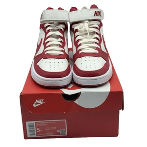 Nike Court Borough Größe 5Y Mid 2 Turnschuhe weiß rot CD7782 124 Neu im Karton - Bild 1 von 22