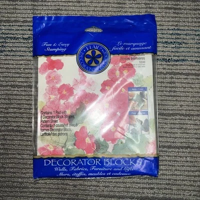 Plaid Decorator Blocks - Hollyhocks 53240 - Image 1 of 3