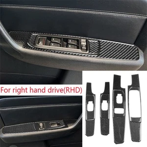 For Hummer H3 2006-10 RHD Window Lift Switch Button Panel Trim 9Pcs Carbon Fiber - Picture 1 of 18