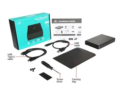 VANTEC NST-271C31-BK Aluminum 2.5" Black SATA USB 3.1 2.5" SATA to USB 3.1 Gen 2 - Image 1 of 4
