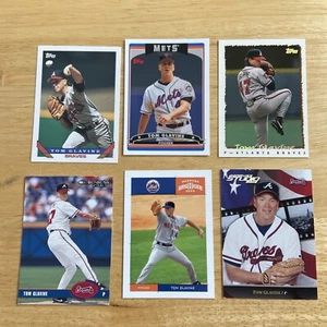 Lote de 6 tarjetas de béisbol Tom Glavine Mets Braves Topps Donruss  - Imagen 1 de 1