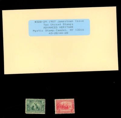 SCOTT#328-329 1907 JAMESTOWN EXPO ISSUE SET MINT UNHINGED - Image 1 of 4