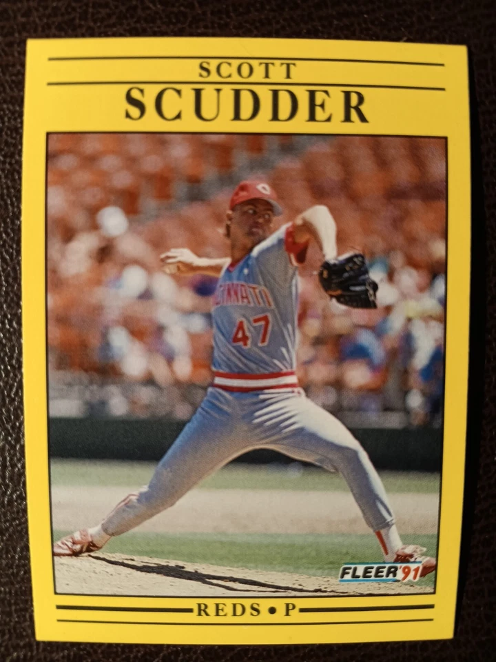 SCOTT SCUDDER CINCINNATI REDS 1991 FLEER BASEBALL CARD #81 - Image 1 of 1