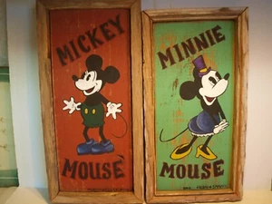 2003 One Mickey & One Minnie Painting on wood by Freeman Smalley - Picture 1 of 2
