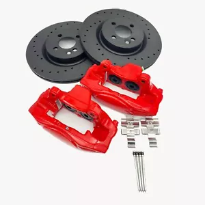 Budweg R56 JCW Brake Calipers + Black Discs - MINI One Cooper S R50 R52 R53 R56 - Picture 1 of 1