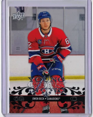 OWEN BECK 23/24 Upper Deck UD Retro 08/09 Young Guns Rookie Card #T-24 Canadiens - Image 1 of 2