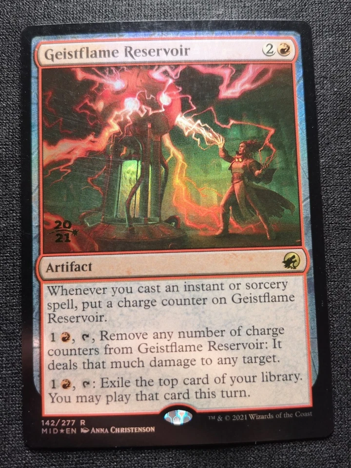 Geistflame Reservoir - Prerelease Foil - Midnight Hunt - NM - EN - 142 - Image 1 of 1