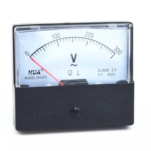 1PC AC Analog Meter Panel Voltmeter Voltage Meter DH-670 0-300V Gauge - Picture 1 of 3