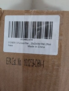 310 merv 13 furnace filter 20x20xx4 air filter 2 pack - Picture 1 of 3