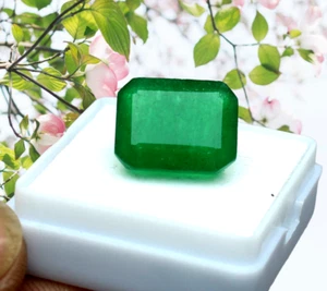 Piedra preciosa suelta certificada AAA 10 quilates berilo verde natural Afganistán corte esmeralda - Imagen 1 de 10
