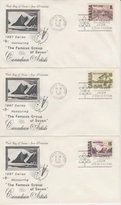 Canada - Honouring Famous Group of Canadian Artists (7no. RoseCraft FDC's) 1967 - Picture 1 of 3
