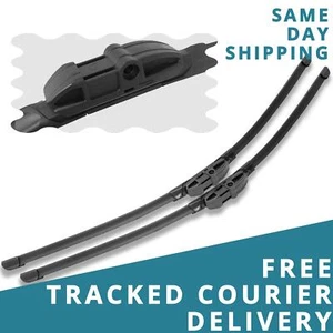 For VW Touareg 2010-2017 Front Windscreen 26" 26" Flat Aero Wiper Blades Set - Picture 1 of 2