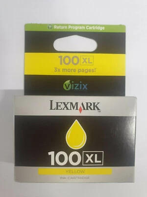 GENUINE LEXMARK 100 XL YELLOW ink cartridge S815 S302 S602 S402 S505 PRO901 - Image 1 of 3