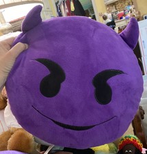 9x12 Angry Emoji Expressions Pillow Round Plush Stuffed Toy Mad Emoticon
