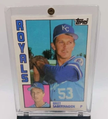 1984 TOPPS BRET SABERHAGEN MLB  BASEBALL CARD #104T KC ROYALS STAR BV - Image 1 of 2