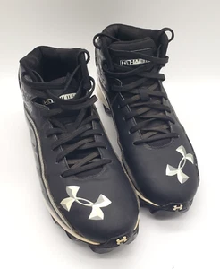 Herren Größe 9,5 Under Armour Hammer Mittel Fußballschuhe Schwarz 1226983-001 Stollen - Bild 1 von 16