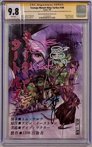 TMNT #100 CGC 9.8 SIGNED 3X MOMOKO-EASTMAN-WALTZ & REMARK 2X BY EASTMAN & WALTZ - Picture 1 of 2